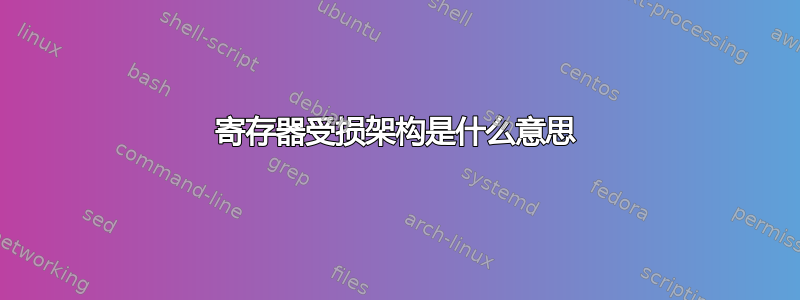 寄存器受损架构是什么意思