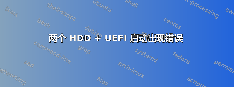 两个 HDD + UEFI 启动出现错误