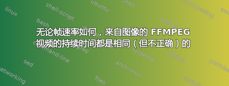 无论帧速率如何，来自图像的 FFMPEG 视频的持续时间都是相同（但不正确）的