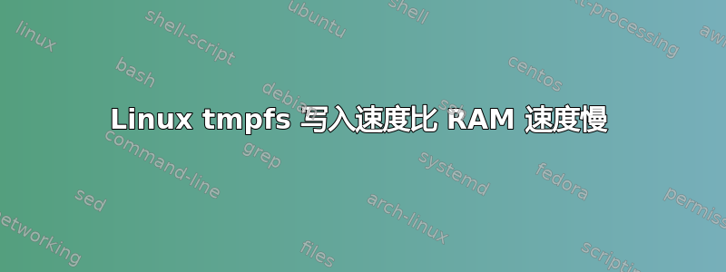 Linux tmpfs 写入速度比 RAM 速度慢