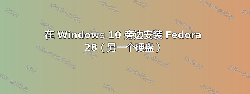 在 Windows 10 旁边安装 Fedora 28（另一个硬盘）