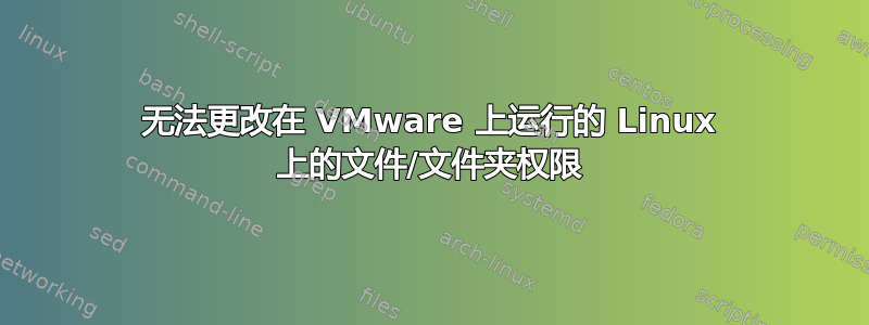 无法更改在 VMware 上运行的 Linux 上的文件/文件夹权限