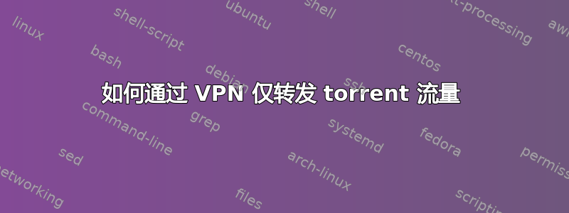 如何通过 VPN 仅转发 torrent 流量