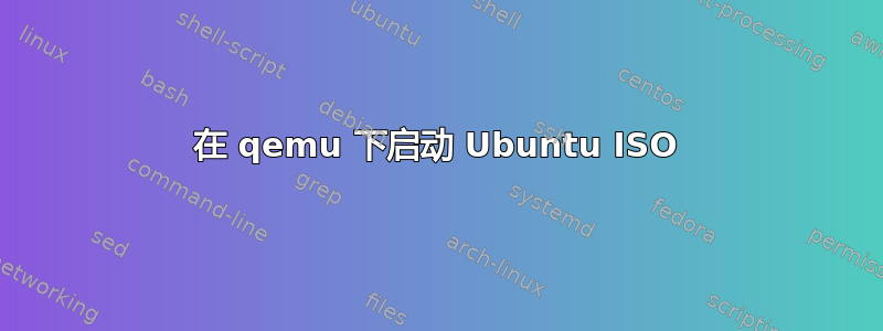 在 qemu 下启动 Ubuntu ISO