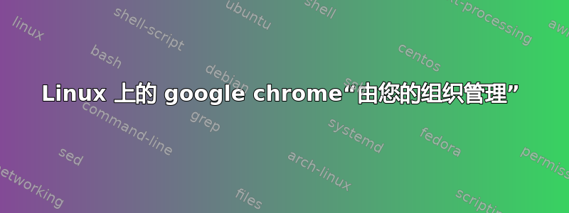 Linux 上的 google chrome“由您的组织管理”