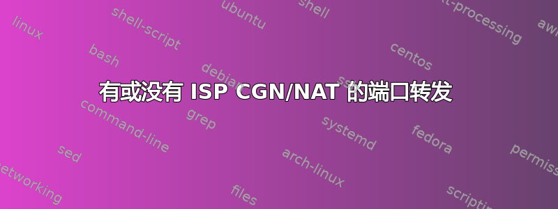 有或没有 ISP CGN/NAT 的端口转发