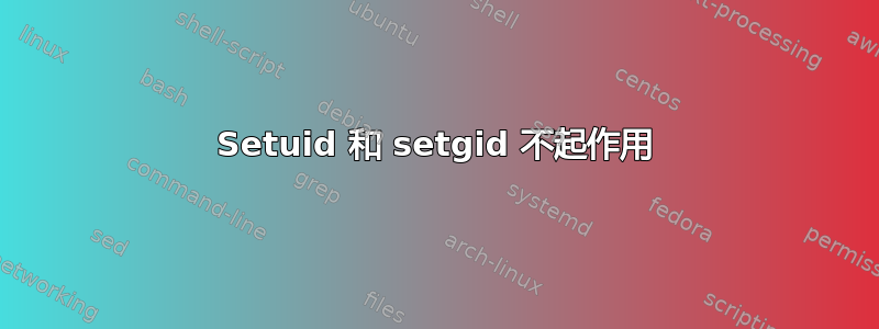 Setuid 和 setgid 不起作用