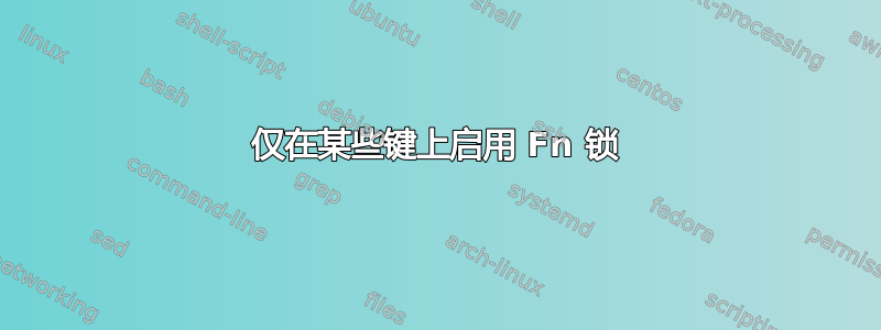 仅在某些键上启用 Fn 锁