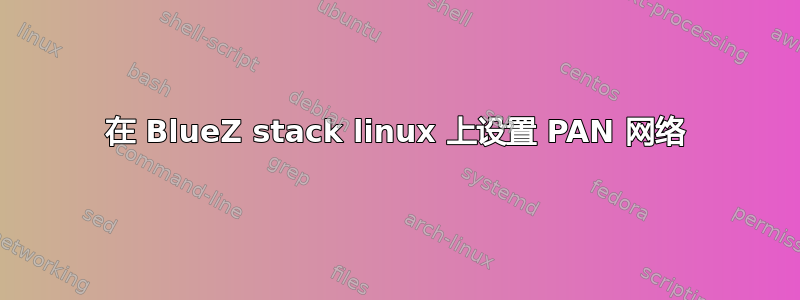 在 BlueZ stack linux 上设置 PAN 网络