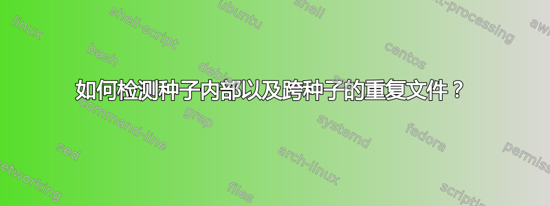 如何检测种子内部以及跨种子的重复文件？