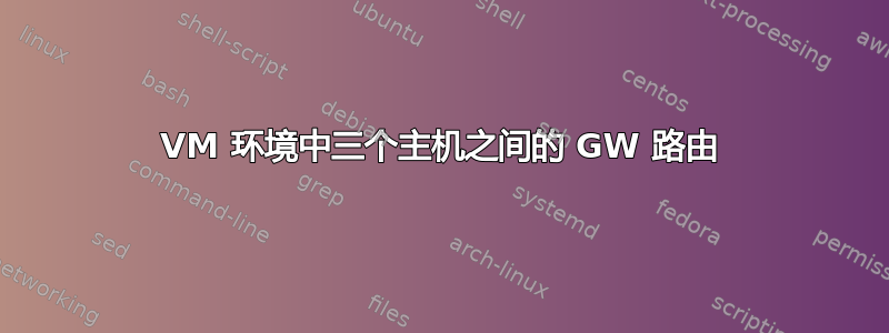 VM 环境中三个主机之间的 GW 路由