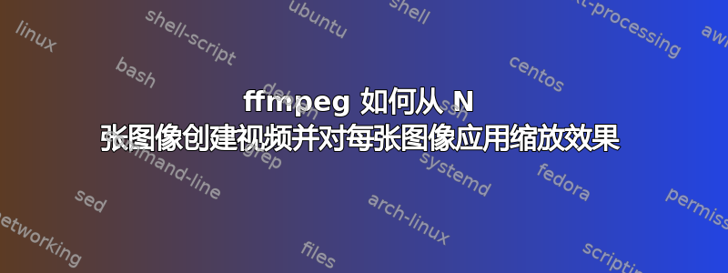 ffmpeg 如何从 N 张图像创建视频并对每张图像应用缩放效果