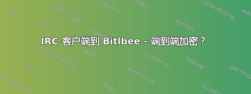 IRC 客户端到 Bitlbee - 端到端加密？