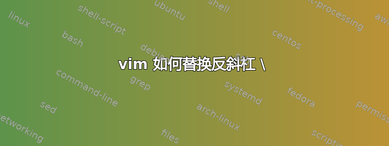 vim 如何替换反斜杠 \