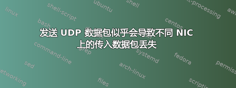 发送 UDP 数据包似乎会导致不同 NIC 上的传入数据包丢失