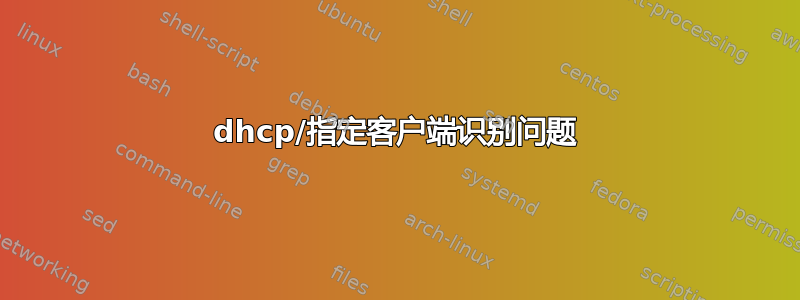 dhcp/指定客户端识别问题