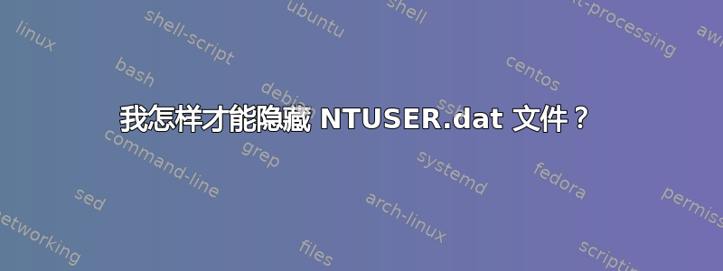 我怎样才能隐藏 NTUSER.dat 文件？