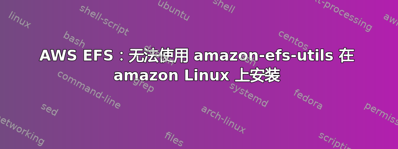 AWS EFS：无法使用 amazon-efs-utils 在 amazon Linux 上安装