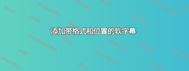 添加带格式和位置的软字幕