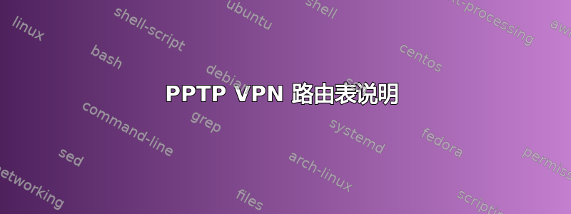 PPTP VPN 路由表说明