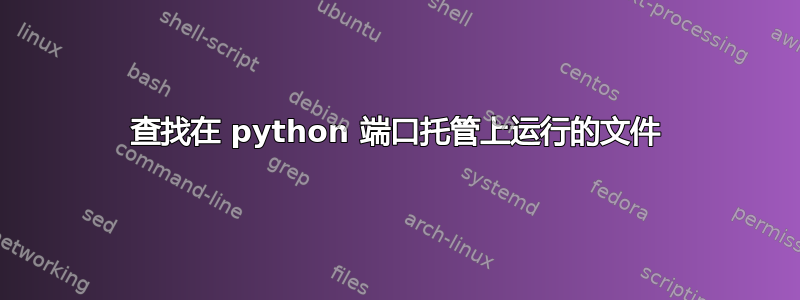 查找在 python 端口托管上运行的文件