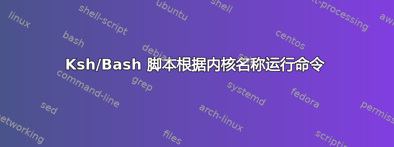 Ksh/Bash 脚本根据内核名称运行命令