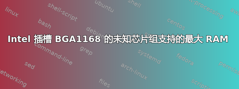 Intel 插槽 BGA1168 的未知芯片组支持的最大 RAM