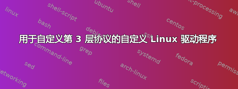 用于自定义第 3 层协议的自定义 Linux 驱动程序