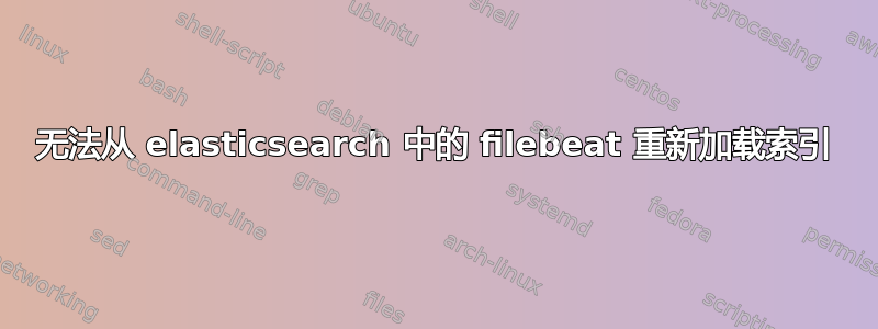 无法从 elasticsearch 中的 filebeat 重新加载索引