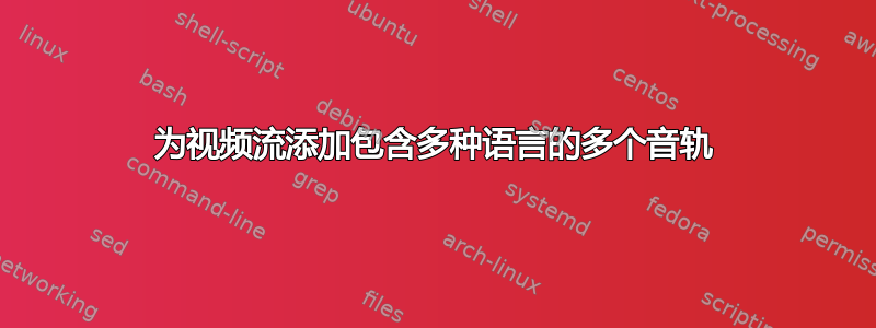 为视频流添加包含多种语言的多个音轨