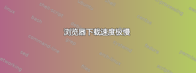 浏览器下载速度极慢