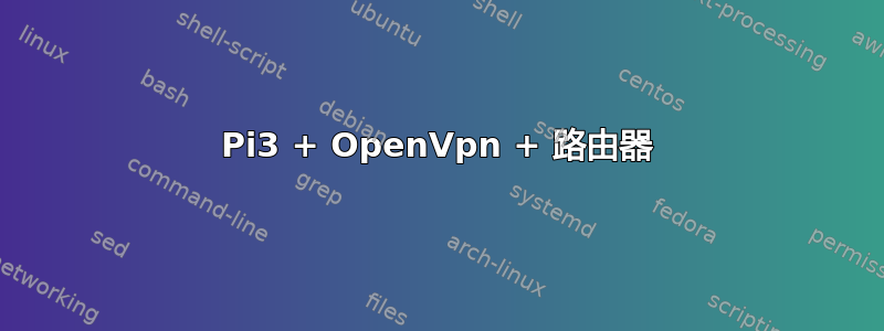 Pi3 + OpenVpn + 路由器