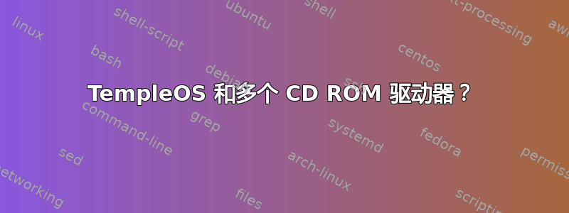 TempleOS 和多个 CD ROM 驱动器？