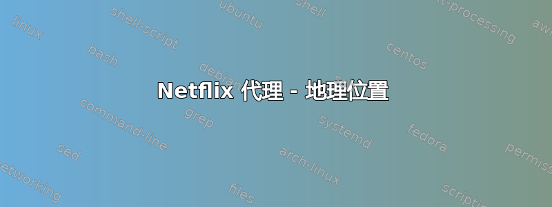 Netflix 代理 - 地理位置