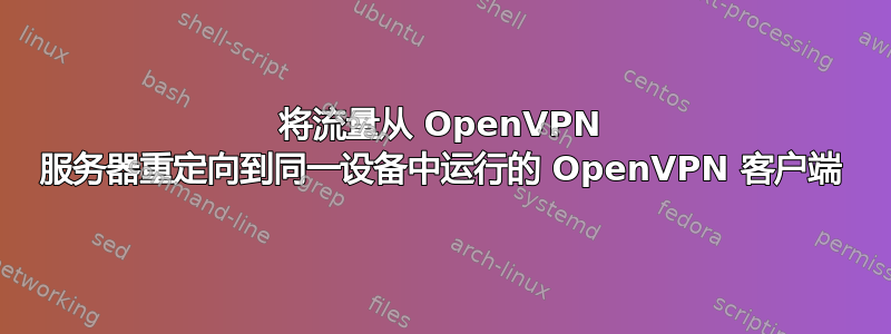 将流量从 OpenVPN 服务器重定向到同一设备中运行的 OpenVPN 客户端