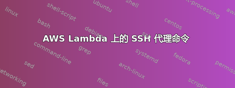 AWS Lambda 上的 SSH 代理命令