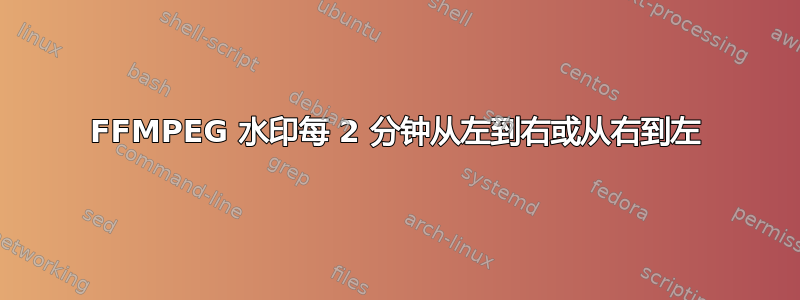 FFMPEG 水印每 2 分钟从左到右或从右到左