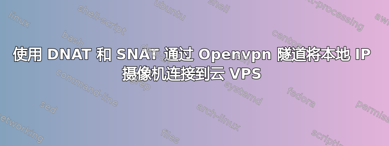 使用 DNAT 和 SNAT 通过 Openvpn 隧道将本地 IP 摄像机连接到云 VPS