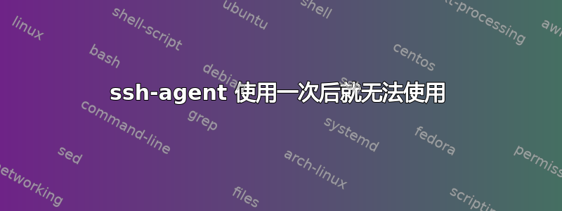 ssh-agent 使用一次后就无法使用