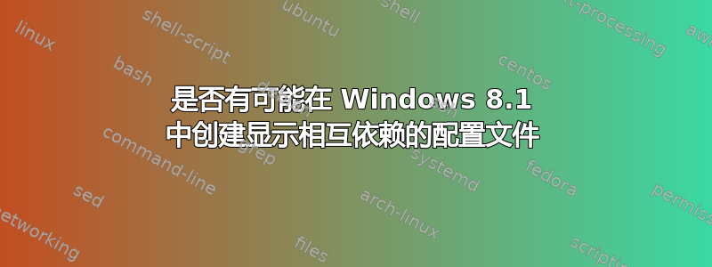 是否有可能在 Windows 8.1 中创建显示相互依赖的配置文件