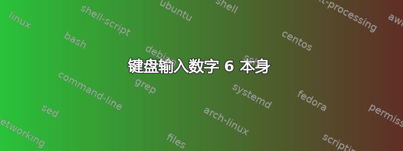 键盘输入数字 6 本身