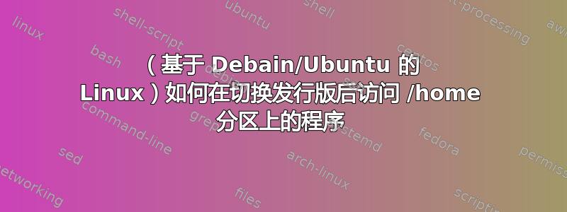 （基于 Debain/Ubuntu 的 Linux）如何在切换发行版后访问 /home 分区上的程序