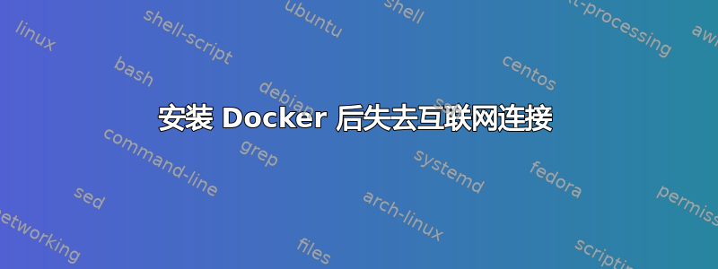 安装 Docker 后失去互联网连接