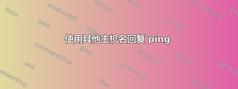 使用其他主机名回复 ping