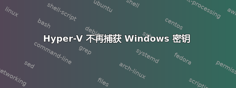 Hyper-V 不再捕获 Windows 密钥