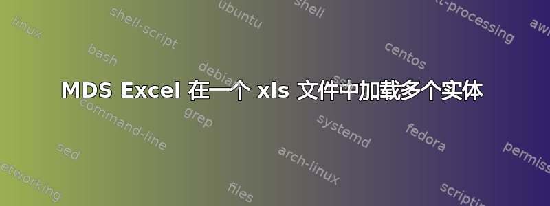 MDS Excel 在一个 xls 文件中加载多个实体