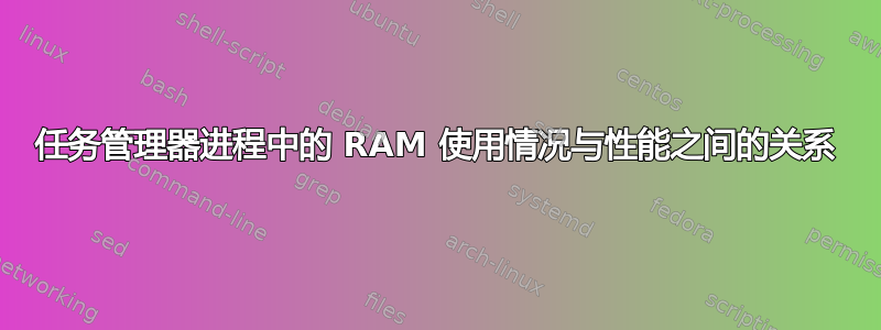 任务管理器进程中的 RAM 使用情况与性能之间的关系