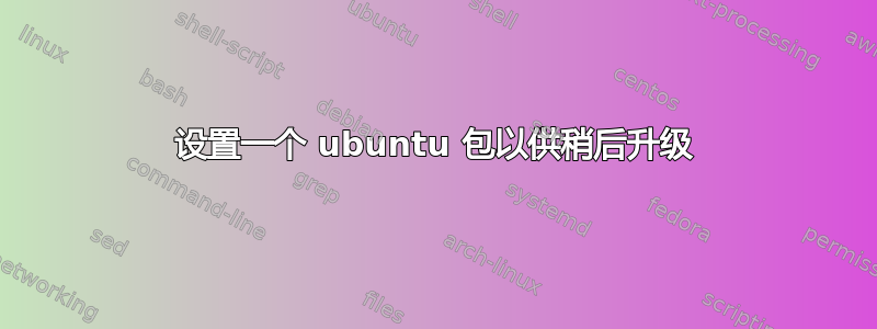 设置一个 ubuntu 包以供稍后升级