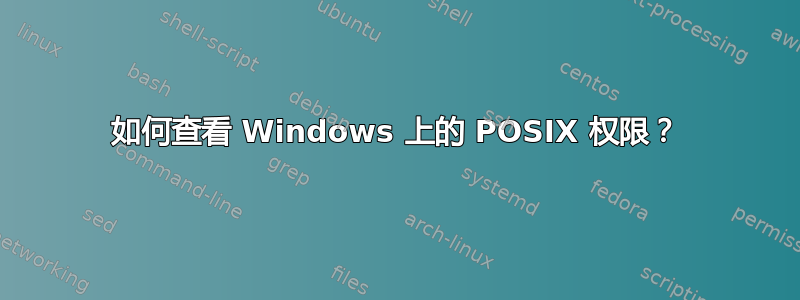 如何查看 Windows 上的 POSIX 权限？