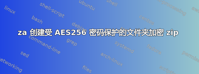 7za 创建受 AES256 密码保护的文件夹加密 zip